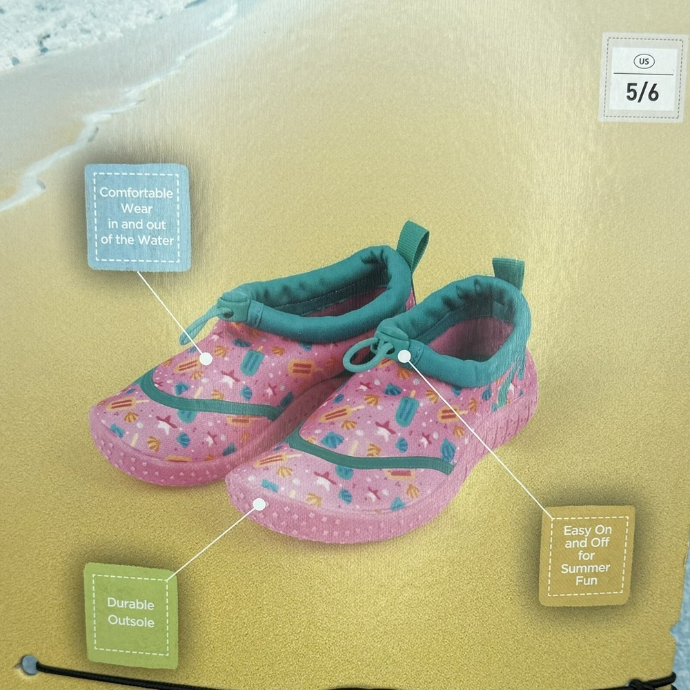 TODDLER Unisex 5/6 Summer Water‎ Shoes- Beach/ Splash Pad/ Pool - Picture 6 of 6